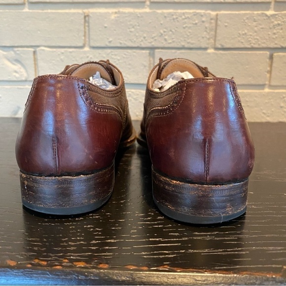 Bruno Magli Charles Brown Leather Oxford Shoes Cap Toe Brogue Men's Size 8 M - Picture 5 of 7